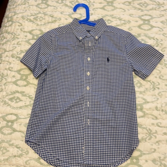 Ralph Lauren gingham poplin short sleeve shirt - Picture 3 of 5